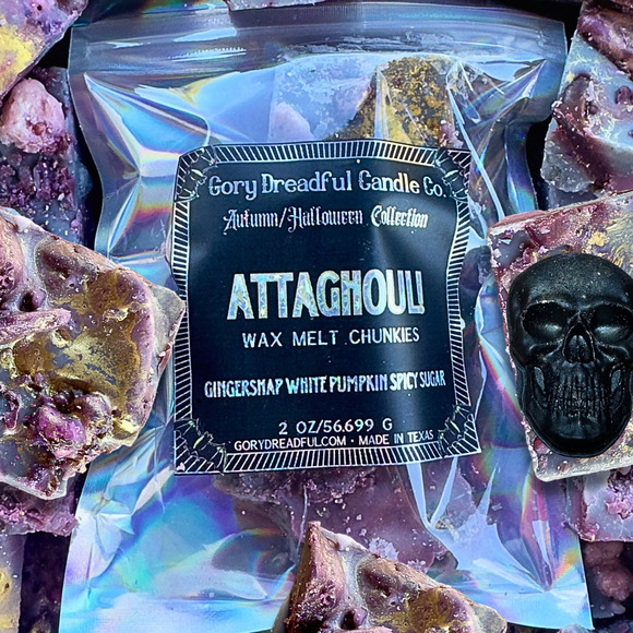 Attaghoul! Wax Melt Chunkies: Gingersnap White Pumpkin Spicy Sugar Scent - Picture 3 of 10